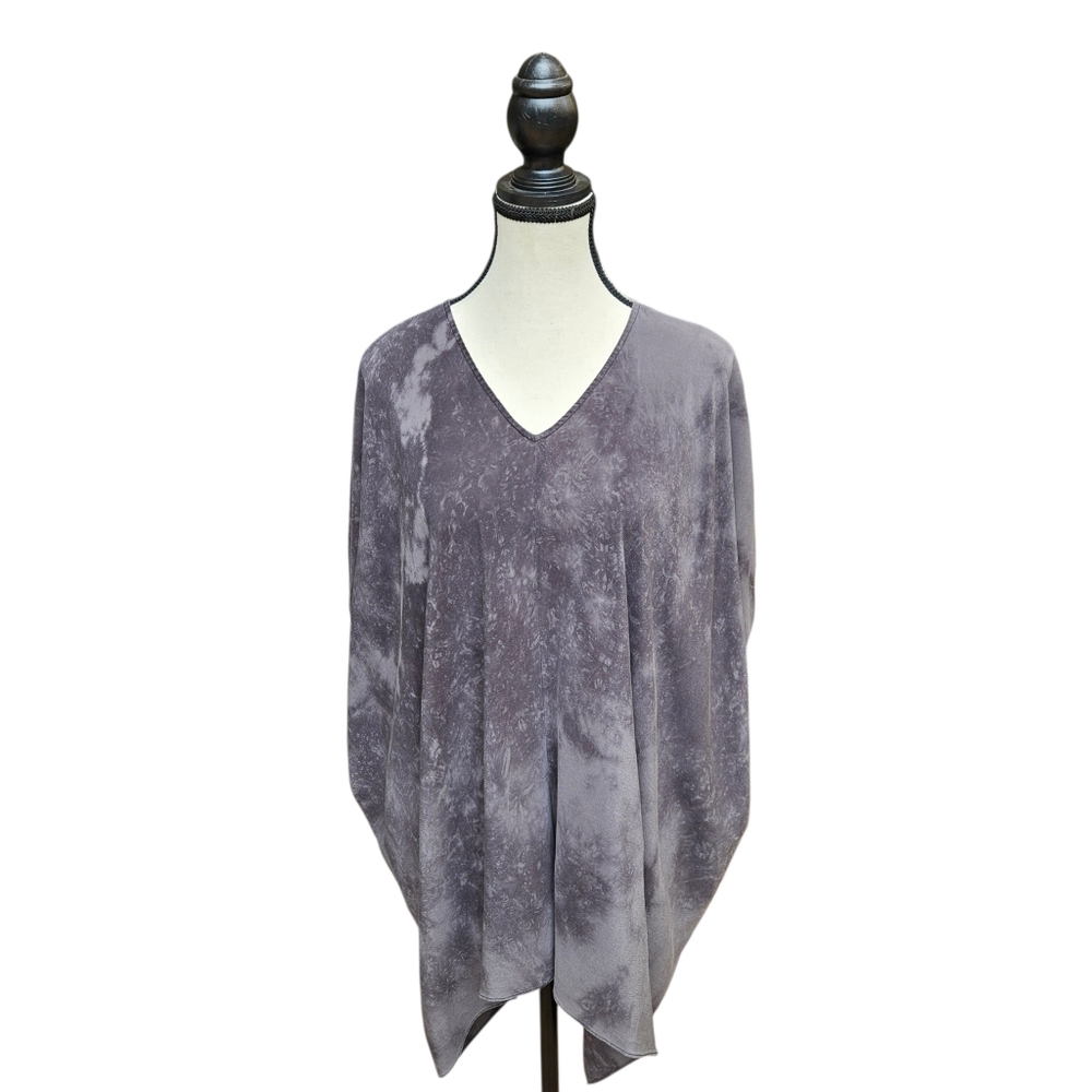 Eileen Fisher Silk Crystalline Shibori Patten Tunic Top XS